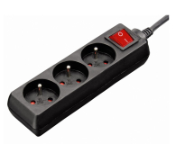 HAMA Listwa zasilająca Standard 3gn, 3m, czarna - 1416391 - zdjęcie 2